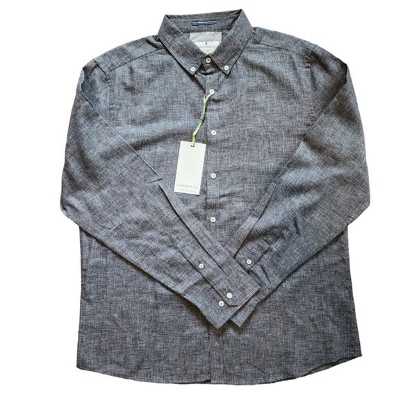 Larsson & Co Shirt Men's Size L Blue   Long Sleeve Button Down Casual - Picture 3 of 14